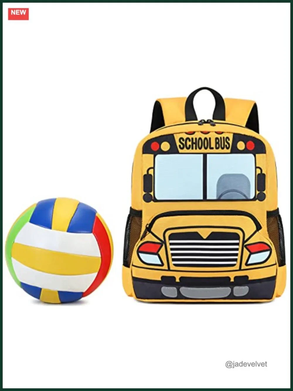 Toddler 3D Bus Backpack with Insulated Lunch Box